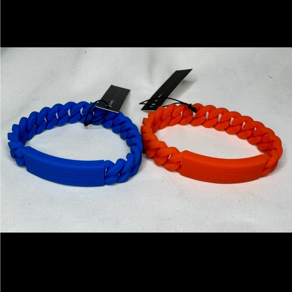 Marc by Marc Jacobs bracelets, silicone blue and orange NWT